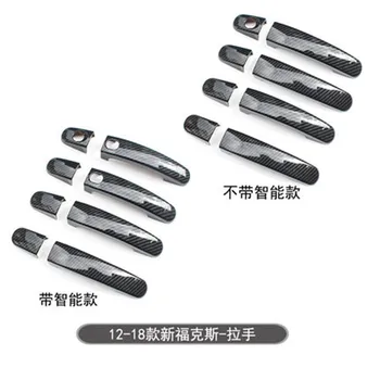 

ABS Carbon fiber Door Handle Bowl Trim Door handle Protective covering Cover Trim Car styling for Ford Focus new 2012-2018
