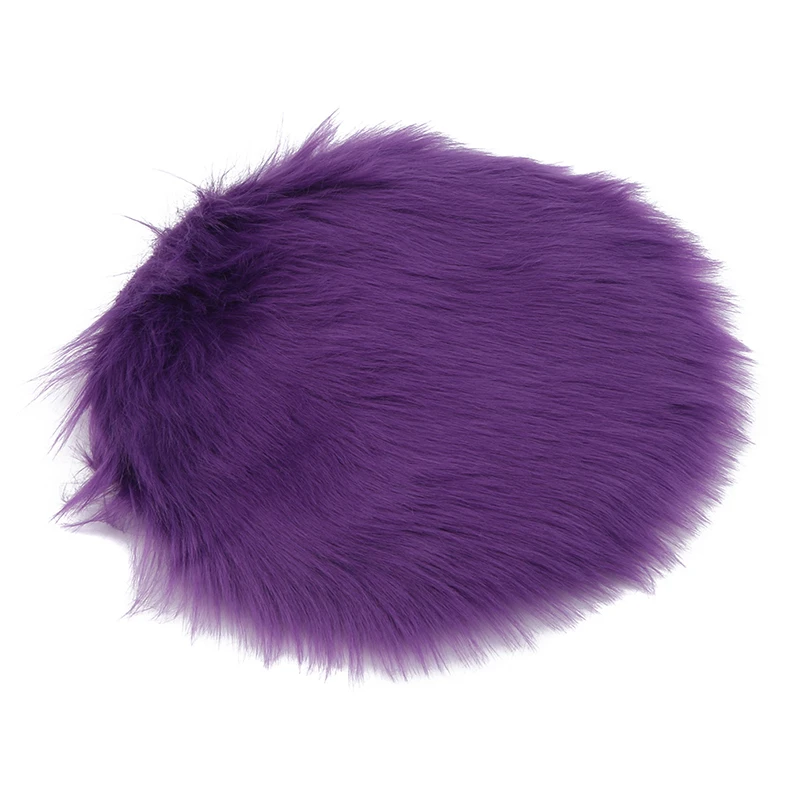 purple Модные однотонные чехлы для стульев для дома, гостиной, чехлы для стульев, современные пушистые коврики для комнаты, декоративные пушистые коврики из искусственного меха - Цвет: purple