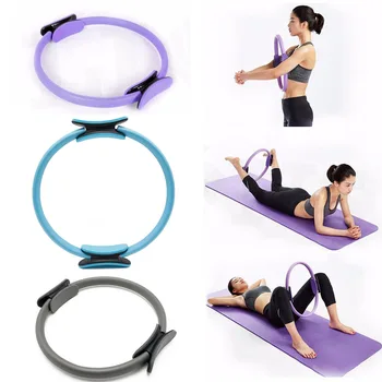 

Resistance Pilates Rings Magic Circle Body Sport Fitness Weight Exercise Gymnastic Aerobic Fitness Wheel Handle Yoga Kit Ring