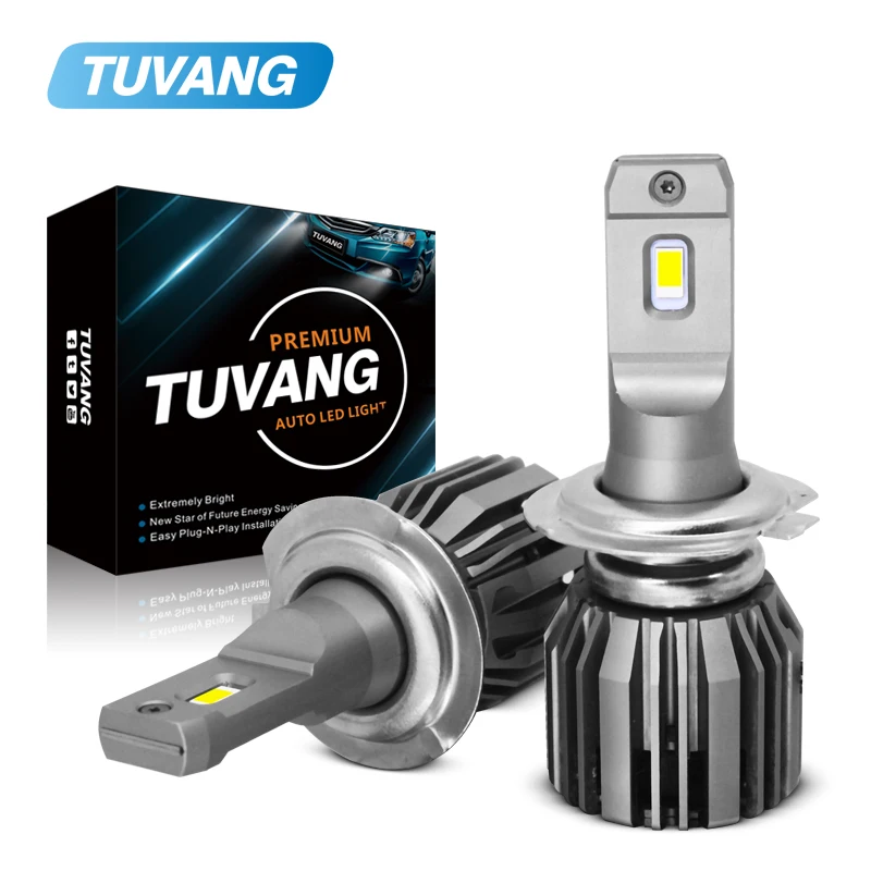 TUVANG H1 H7 LED H4 led H11 H8 HB3 9005 HB4 9006 Автомобильные светодиодные лампы фар 72 Вт 8000LM фары