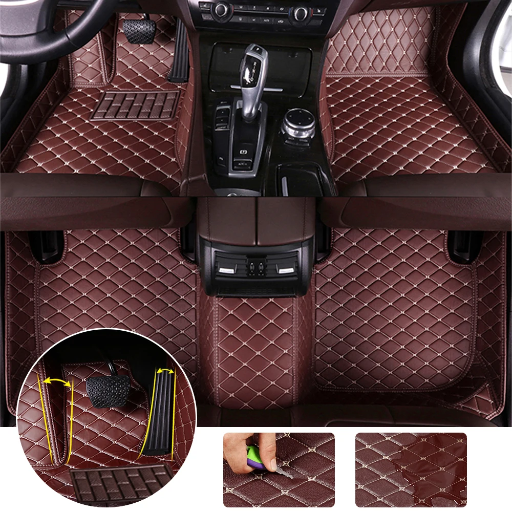 

Leather Car Floor Mats Fit 98% Car Model For TOYOTA Premio Mark X Premio Prius Reiz Sienna Tundra Vios Accessories Foot Mats