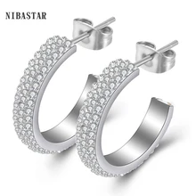 Круглые серьги из нержавеющей стали, круглая серьга круга для женщин Weding