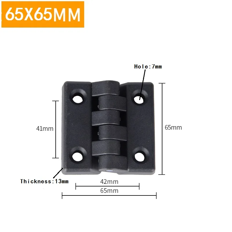 10Pcs Black Nylon Door Butt Hinges Cabinet Door Hinge Plastic Bearing Hinge Electric Cabinet Industrial Hinges