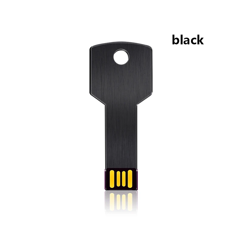 Стильный металлический USB флеш-накопитель 4 ГБ 8 ГБ 16 ГБ 64 ГБ 128 ГБ - Цвет: Черный