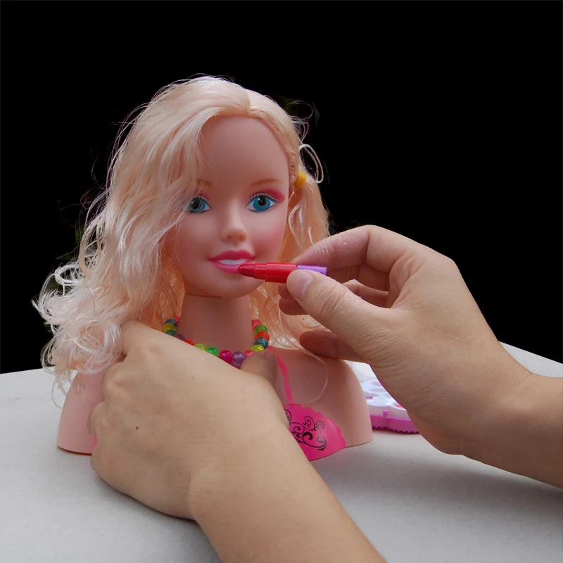Kids Dolls Half Body Makeup Comb Hair Toy Doll Pretend Play Princess Set Play Toys Girls Makeup Training Girl Ideal Gifts