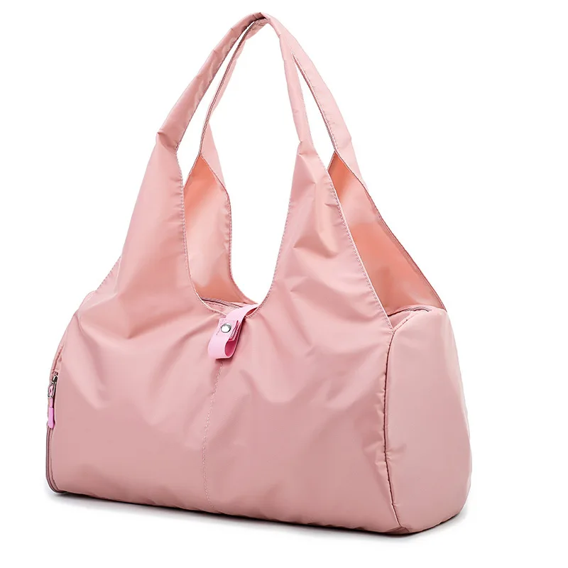 Pink-1 Women Storage Training Adjustable Strap Dry Wet Separated Waterproof Outdoor Fitness Travel Handbag Nylon Sports Yoga Gym Bag - Цвет: Pink-1