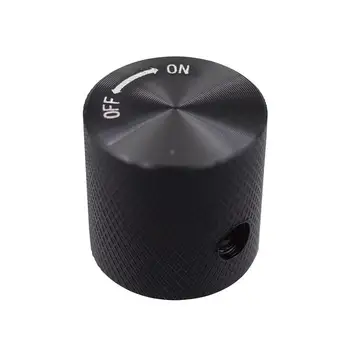 

2Pcs Black Aluminum 18*18mm Rotating Knob Cap Hole Diameter 8mm For ON-OFF Adjustment Control