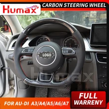 Для Audi A3 A4 A5 A6 A7 Q3 Q5 S серия RS углеродное волокно рулевое колесо Универсальная замена Углеродные аксессуары колесо