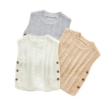 

Baby Vest Knitted Sweater Vest Kids' Waistcoat Autumn Style All-match Outer cloth baby girl winter clothes