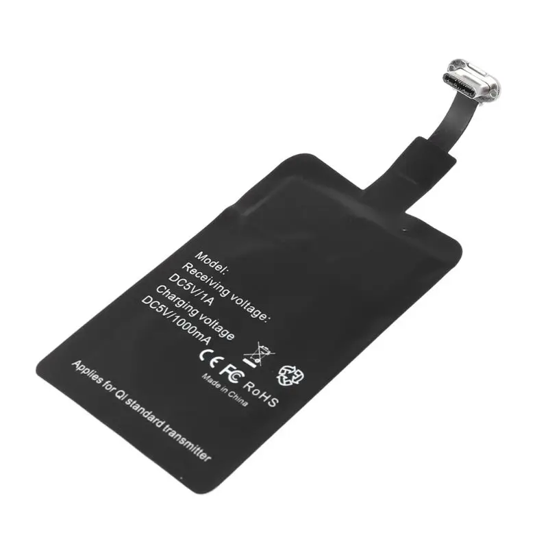 Универсальный Тип C Qi беспроводной зарядный приемник для Xiaomi huawei samsung htc zte Прямая поставка