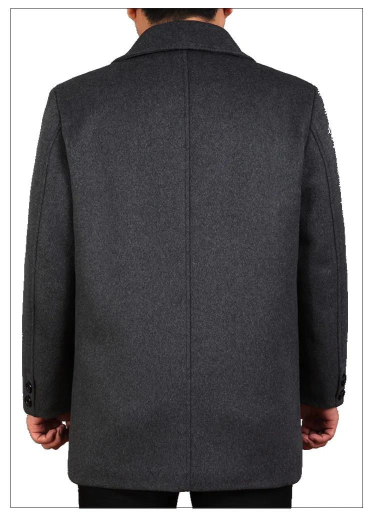 Autumn Winter mens jackets and coats male outerwear plus size thick smart casual Fashion loose woolen coat for men AVBXCV