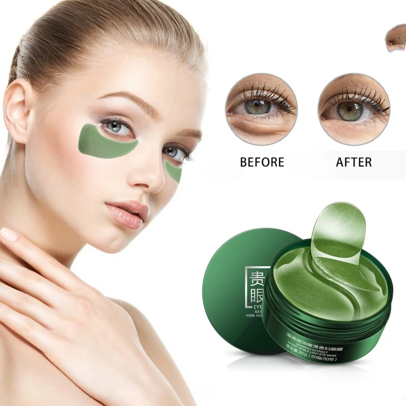 60pcs Seaweed Eye Mask Nourishing Moisturizing Hydration Eye Patches Dark Dircles Remove Wrinkle Hot Recommend