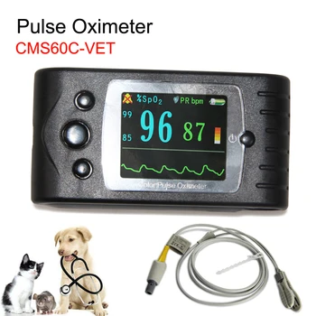 

CMS60C-VET Veterinary Pulse Oximeter Handheld Blood Oxygen Tester Machine Animal Pulse Rate Heart Rate Monitor SPO2 Probe