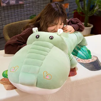 

Cartoon Cute Creative Pro-suede Fabric Down Plush Toys Cotton Software Candy Colored Crocodile Pillow Doll Birthday Gift Toys