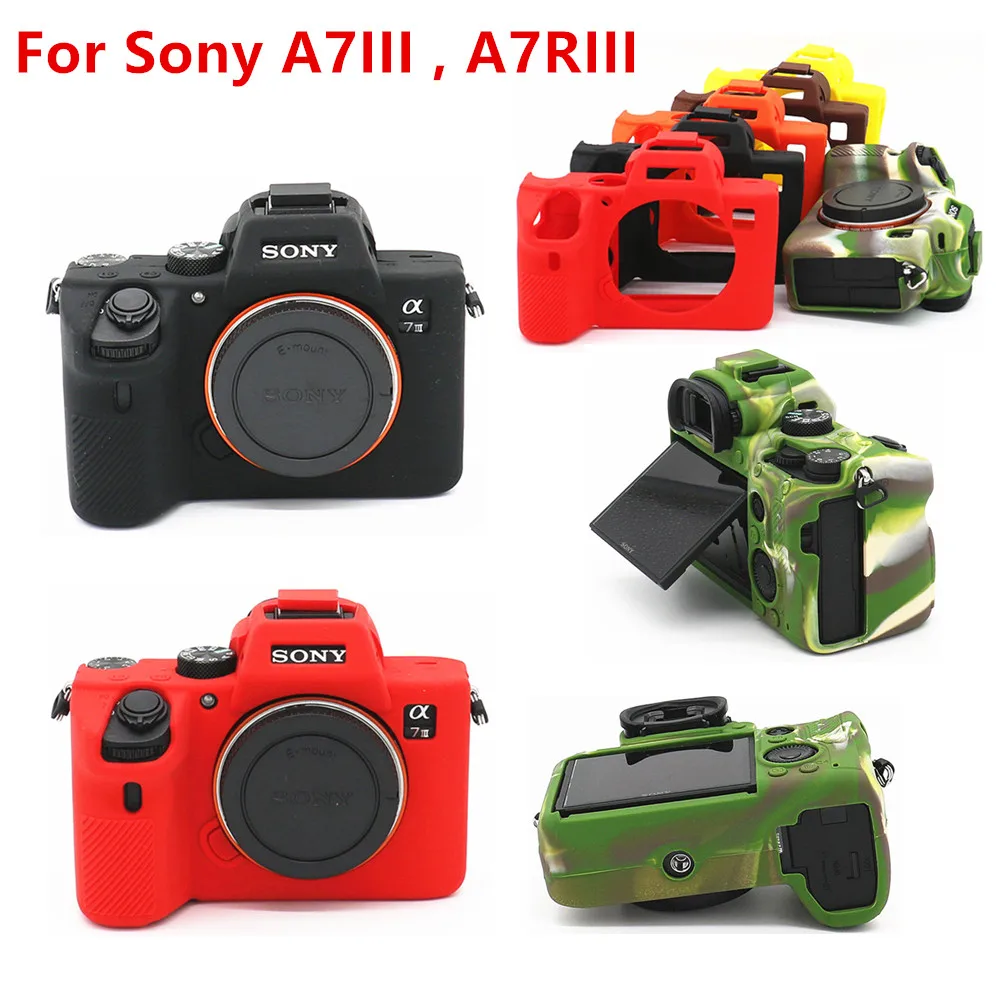 Silicone armor skin case cover camera bag for Sony A7M4 A7IV A7C ZV-1 ZV1 A7S A7R A7 IV III II A7III A7M3 A7RM4 A7M2 A9II A9M2