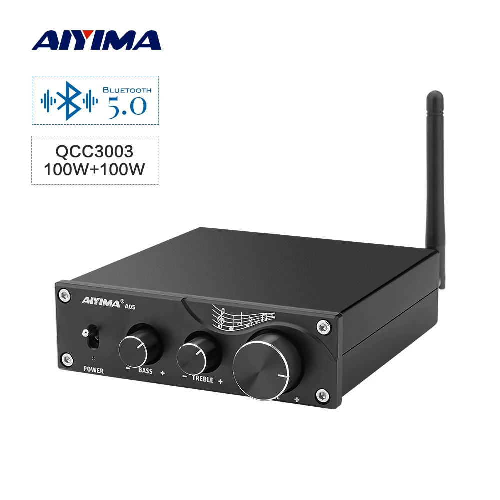 Цифровой стерео усилитель AIYIMA Bluetooth 5 0 TPA3116 2 Плата усилителя звука 100Wx2 мощности
