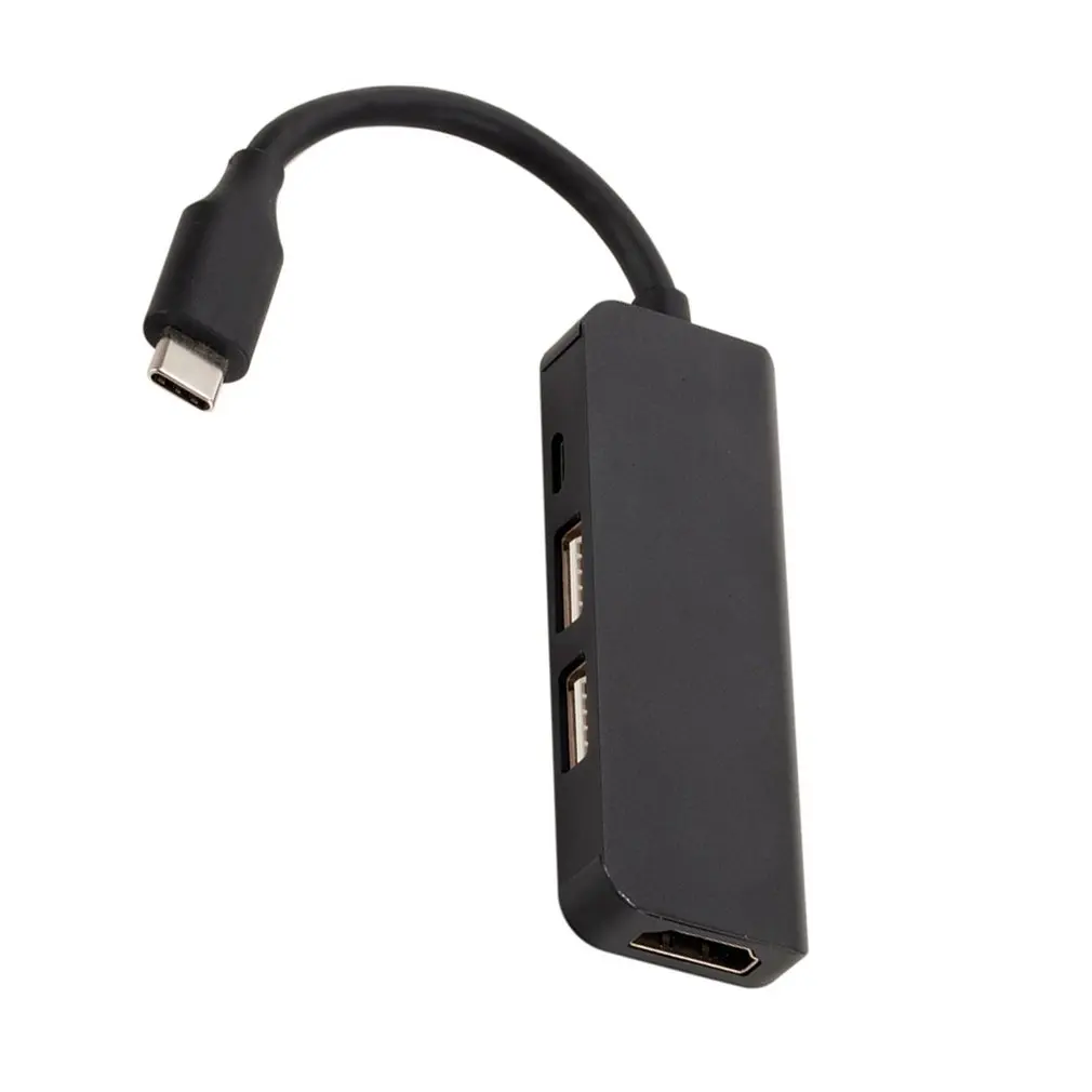 1 шт. серый алюминиевый сплав 4 в 1 USB-C к тип-c 3 USB 3,0 концентратор HDMI RJ45 Ethernet Micro SDTF OTG адаптер