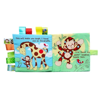 

Infant Baby Cloth Book Cartoon Animal Printing Baby Soft Activity Crinkle Cloth Books Educational Learning Toys