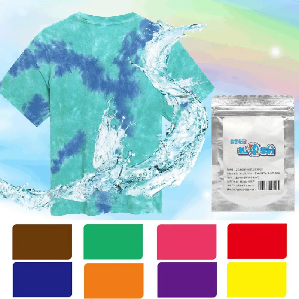 Tie-dye DIY Kit with Rubber Bands Gloves , Safe Non-toxic Shirt Fabric DIY  Fashion Dye