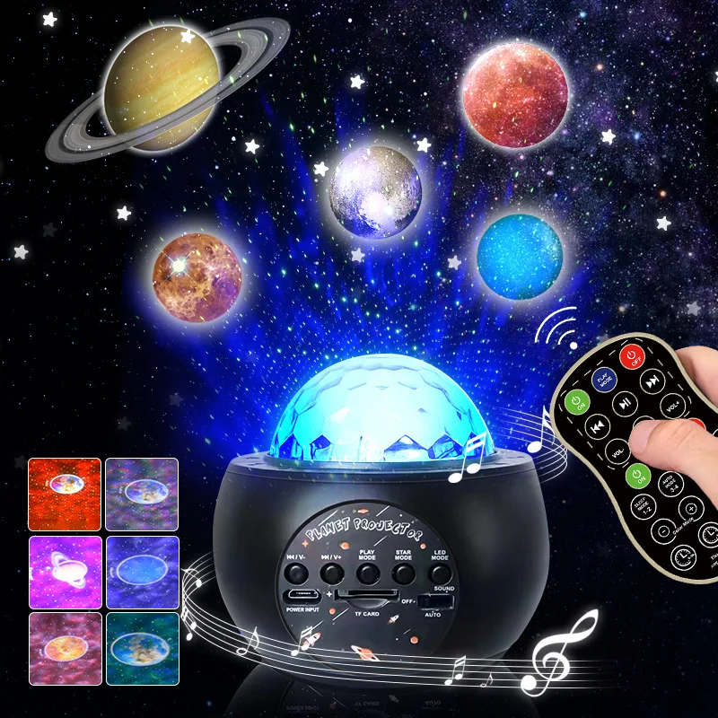 

Upgrade Planet Project Star Light Projector Remote Control Bluetooth LED Star Starry Galaxy Projector Music Speaker Lamp Adults