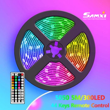 

44 Keys Remote Control 12V 5M/300LED LED Strip RGB 5050 Flexible Waterproof 5M 10M Led Light Strip for Livingroom Bedroom Garden