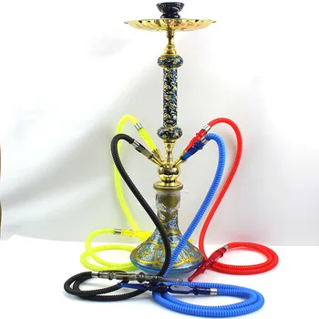 

Four people Hookah Creative Arabic colored glass bottle hookah Creative decoration wholesale mini furniture decoration bottle
