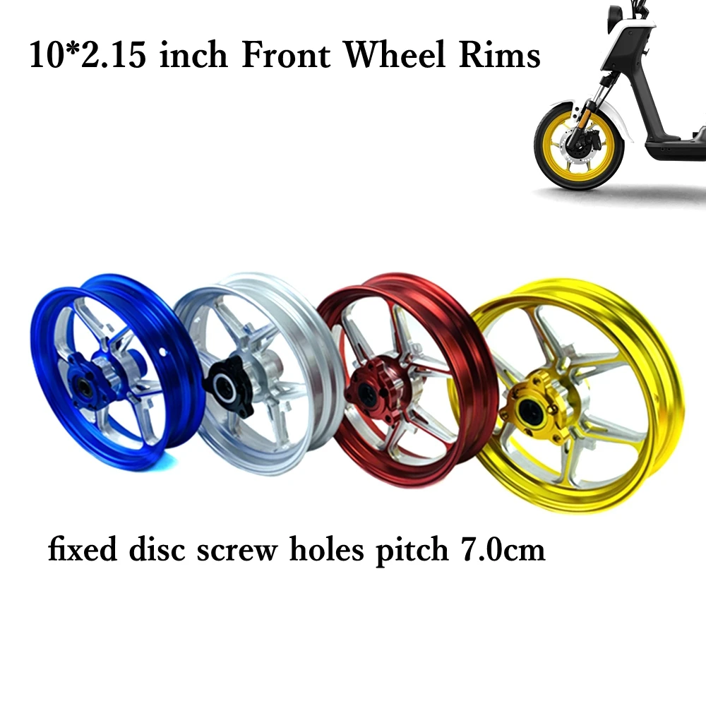 Cerchio Ruota Anteriore Per Moto In Alluminio 10 * 2.15In Generale Per Yamaha Rsz Jog Little Turtle Niu U1 Uqi Us U + M + E-Scooter Refit
