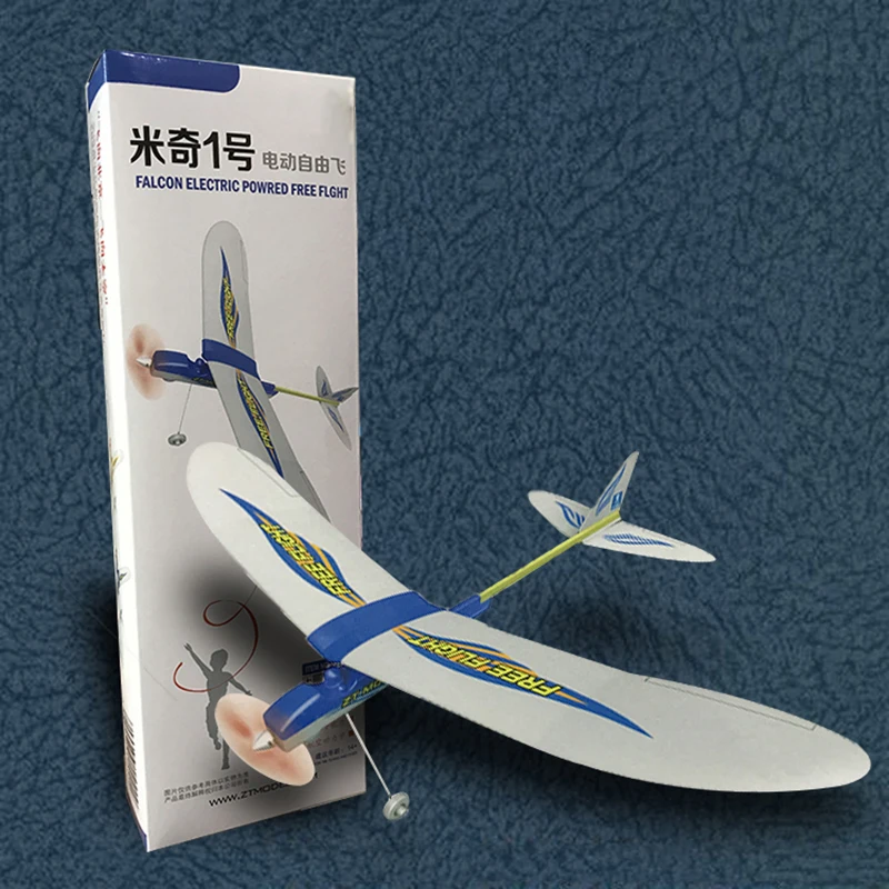 

Free Shipping Falcon Electric Powered Gilder Maximun 2 Minutes Flight DIY Assembly Airplane Model Kits Children Gifts