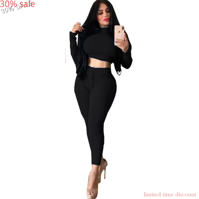 2 piece black pants set