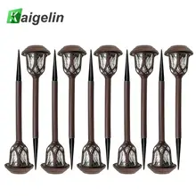 10 шт./компл. светодиодный фонари на солнечных батарейках для освещения тропинки водонепроницаемые уличные фонари декоративный светильник для сада Двор Патио газон пейзаж дворовая дорожка