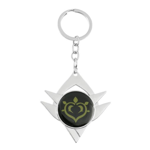 Game Genshin Impact Keychain Eyes of God keychains Luminous Metal Keychains Genshin God Eyes Fashion Lanyard Cosplay Pendant