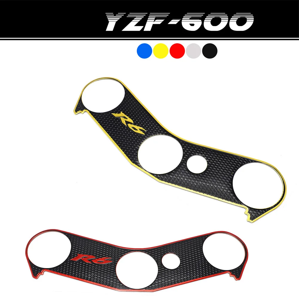 

For Yamaha YZF R6 YZF-R6 YZFR6 Top Clamp Upper Front End Decal Motorcycle Sticker R6 Protection Pad Triple Tree R6 2006  2016