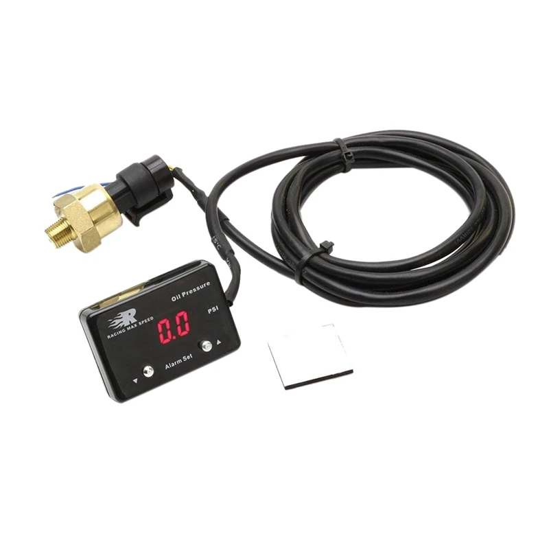 Car Oil Pressure Gauge 0-8 BAR Auto Digital-Diesel Universal Red LED Display 12V Turbo Press Meter Sensor IP-OPM-01(Black) | Автомобили и