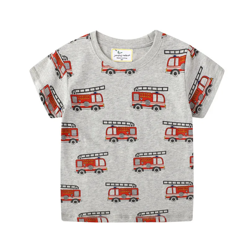 Boys T-Shirts Baby Clothes Jumping-Meters Print Cartoon Summer New with Tees Hot-Selling