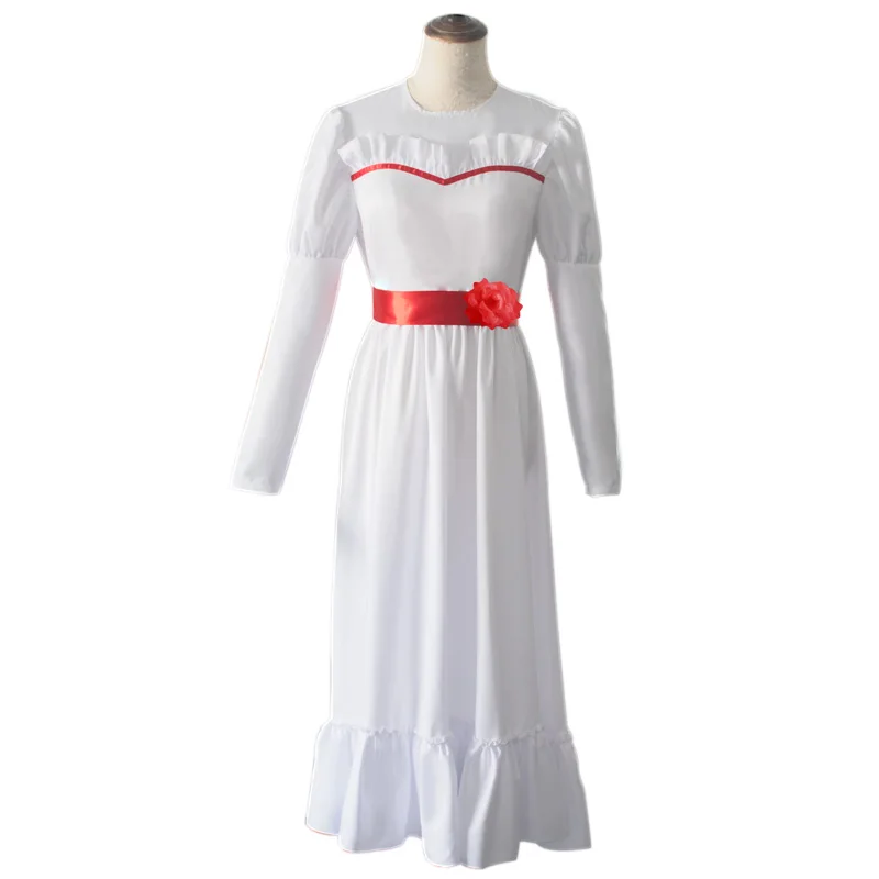 

Annabelle Cosplay Raggedy Conjing doll Halloween White Dress for Girls Women Adult Kids Costumes Fancy Dresses