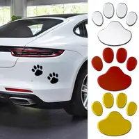 1pair/set 3D Stickers Paw Animal Dog Cat Cool Design Bear Foot Prints Footprint Decal Car Stickers for Auto Motorcycle 1