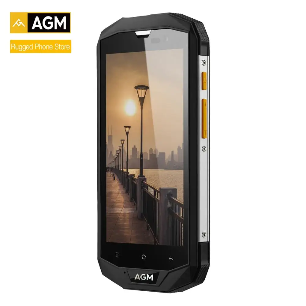 AGM A8 Android 7,0 5,0 дюймов прочный смартфон 3 ГБ ОЗУ 32 Гб ПЗУ 13,0 МП IP68 Водонепроницаемый 4050 мАч OTG NFC мобильный телефон - Цвет: Black 3G 32G