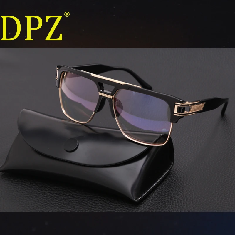 

DPZ hot-selling steampunk double-beam men sunglasses Women retro square MACH High quality UV400 protective ditaeds sun glasses