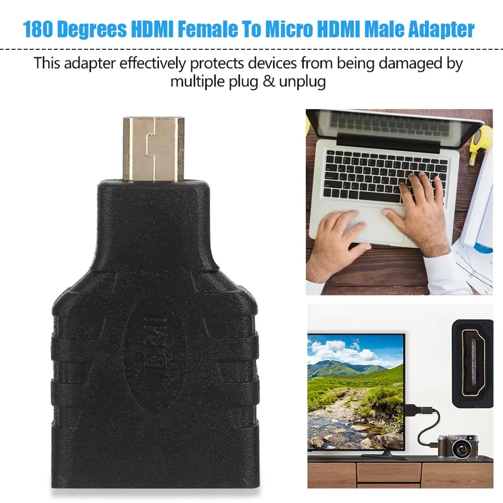 

HDMI Female To Micro HDMI/TYPE D Male Plug Adapter Gold-Plated Connector HDMI F/DM Adapter Converter For LCD TVs