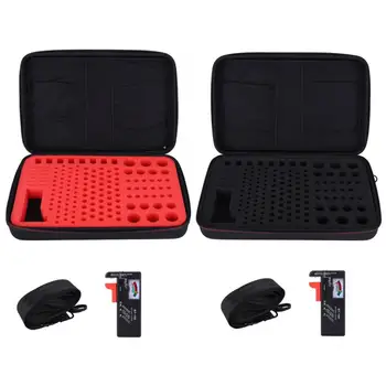 

High Quality Battery Storage Box Waterproof 4-Mesh-Pockets Sponge Holder Shock-Resistance with Tester