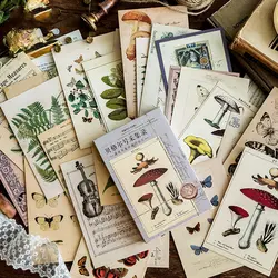 Ensemble de cartes postales mixtes «Nature Collection», Lot de 30 pièces, beaux signets en papier pour écolières d'art filles, cartes de vœux 