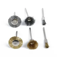 36 шт. латунная стальная проволока щетка металлическая поверхность полировка колеса полный комплект удаления заусенцев
