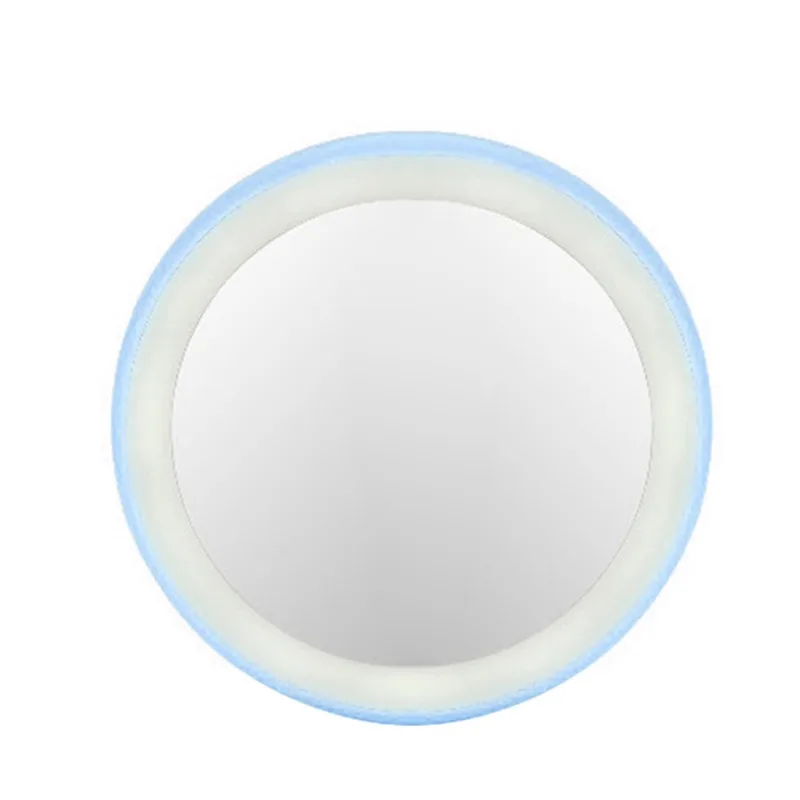 Четыре Цвет светодиодный подсветкой мини-зеркало для макияжа 10X увеличительное компактный Портативный зондирования Освещение зеркало для макияжа Make up Tool - Цвет: blue