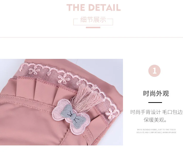 Woman Gloves Mobile Phone Lovely Student Outdoor Bicycle Plushing Thickening Waterproof Driving Touch Screen Winter Warm Gloves
