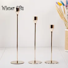3PCS Metal Candle Holders Luxury Candlestick Fashion Wedding Candle Stand Exquisite Candlestick Candelabra Table Home Decor