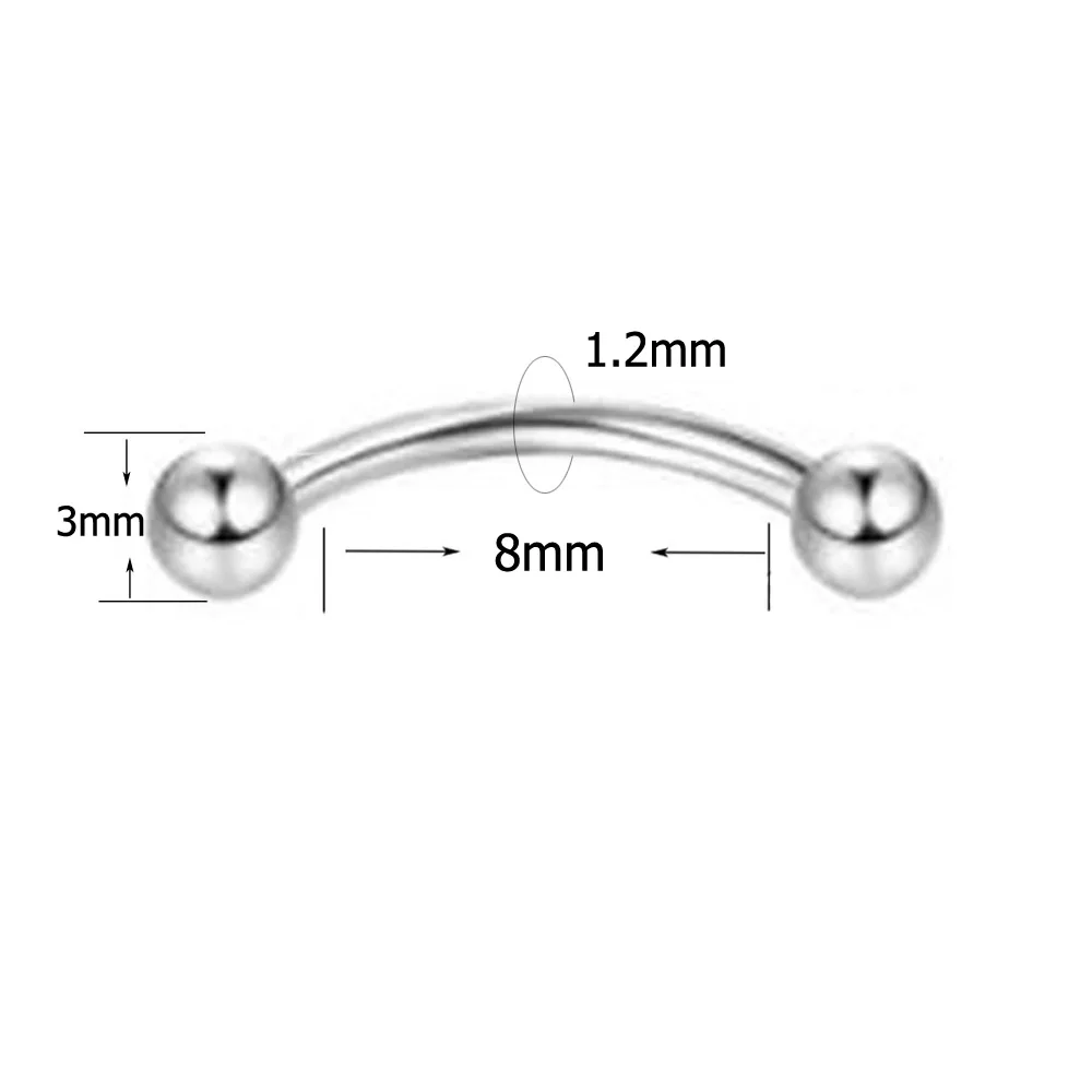 Piercing Wholesale 2PC Surgical Steel Segment Rings Ear Tragus Cartliage Orelha Helix Lip Labret Tongue Nose Septum Body Jewelry