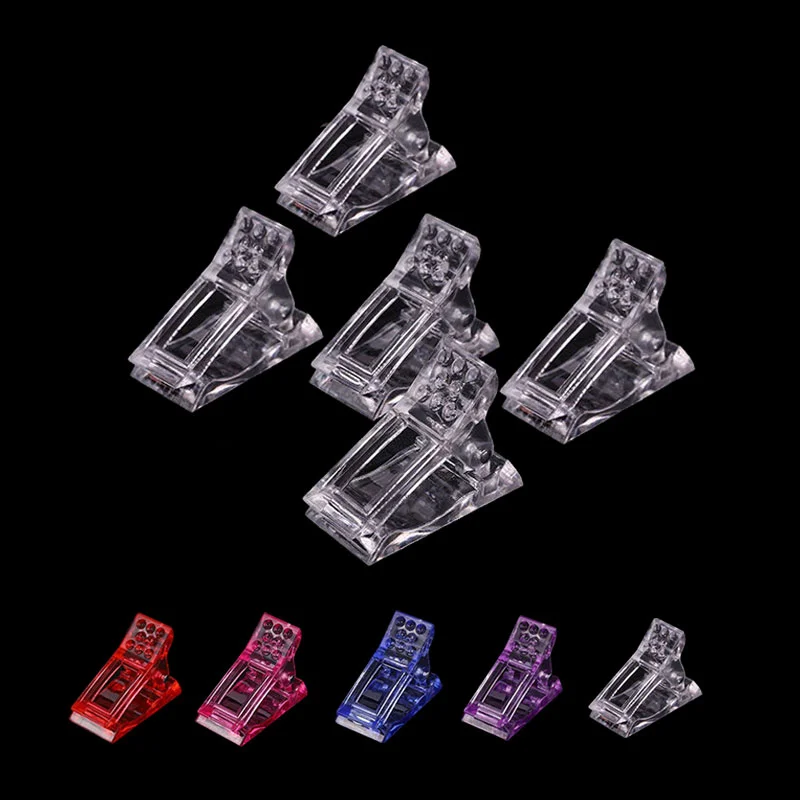 FILI 10/5Pcs Nail Clip For Nails Gel Clip Crystal Glue Clear Clips For Nail DIY Tool Nail Tweezers Poly Nail gel Clip nail art pinching tool clips for nails extension shaping clip stainless steel multi function nail clip shaping tweezers