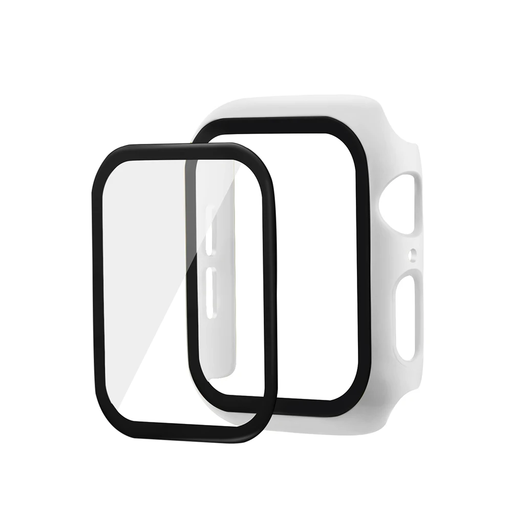 Чехол из поликарбоната для Apple Watch 5, 4, 40 мм, 44 мм, защитный чехол из закаленного стекла для iWatch 3, 2, 1, 42 мм, 38 мм, чехол для часов