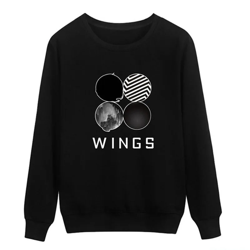 Женские толстовки с надписями и крыльями BTS Kpop 2019 Harajuku женская одежда в стиле