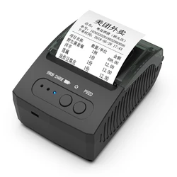 Mini imprimante thermique portative Bluetooth 58mm, 2 pouces, pour reçus, compatible avec Windows, Android et IOS 